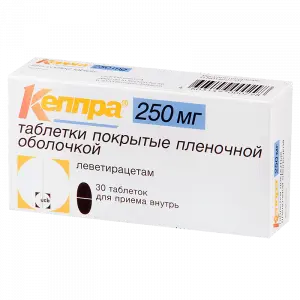 Купить Кеппра 250 мг 30 шт таблетки покрытые пленочной оболочкой