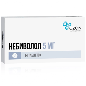 Купить: Небиволол 5 мг 14 шт таблетки