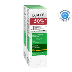 Купить: Vichy Dercos 200 мл 2 шт шампунь-уход интенсивный против перхоти для сухих волос