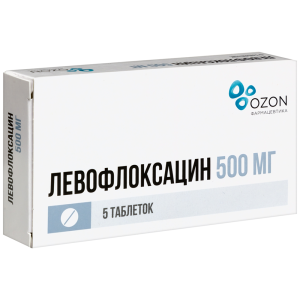 Купить: Левофлоксацин 500 мг 5 шт таблетки покрытые пленочной оболочкой