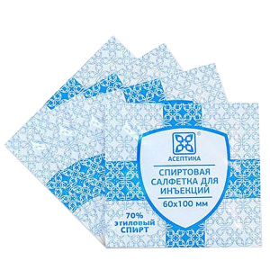 Купить: Асептика 60 х 100 мм 10 шт салфетки спиртовые