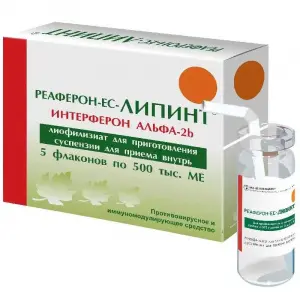 Купить Реаферон-ЕС-Липинт 500 тыс МЕ 1 мл 5 шт лиофилизат для приготовления суспензии для приема внутрь