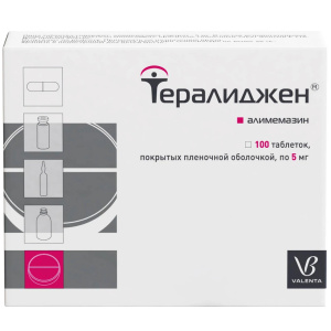 Купить: Тералиджен 5 мг 100 шт таблетки покрытые пленочной оболочкой