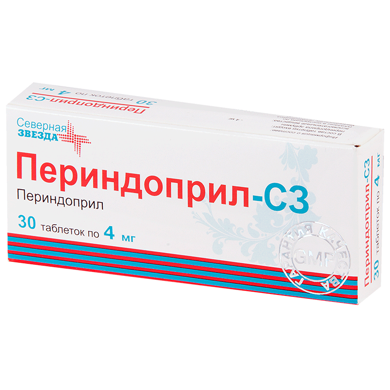 Купить Периндоприл-СЗ 4 мг 30 шт таблетки