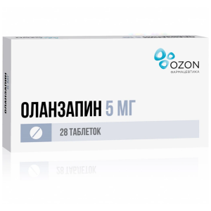 Купить: Оланзапин 5 мг 28 шт таблетки покрытые пленочной оболочкой