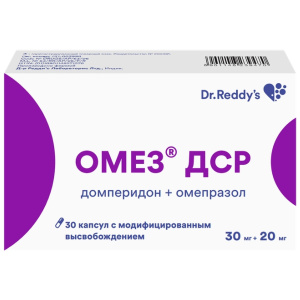 Купить: Омез ДСР 30 мг + 20 мг 30 шт капсулы с модифицированным высвобождением