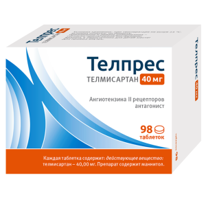 Купить: Телпрес 40 мг 98 шт таблетки