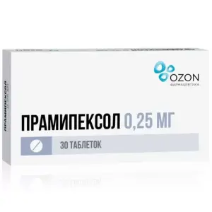 Купить Прамипексол 0,25 мг 30 шт таблетки