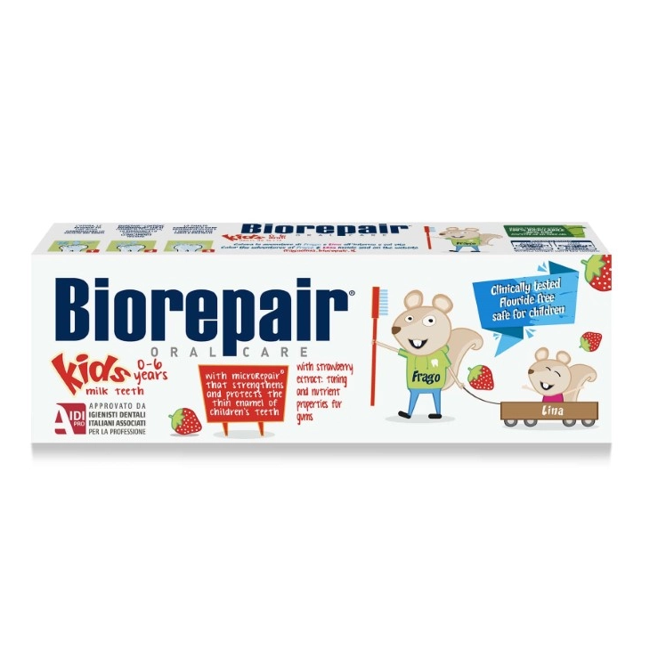 Купить Biorepair kids 50 мл зубная паста для детей с экстрактом земляники