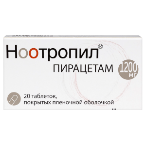 Купить: Ноотропил 1,2 г 20 шт таблетки покрытые оболочкой