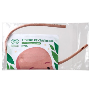 Купить: Трубка ректальная газоотводная 1 шт для новорожденных размер 16