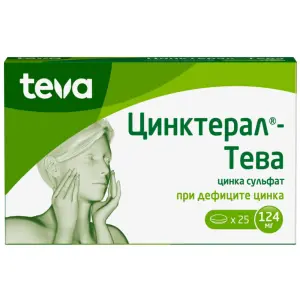 Купить Цинктерал 124 мг 25 шт таблетки