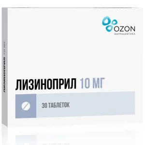 Купить Лизиноприл 10 мг 30 шт таблетки