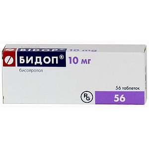 Купить: Бидоп 10 мг 56 шт таблетки