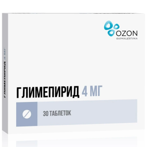 Купить: Глимепирид 4 мг 30 шт таблетки