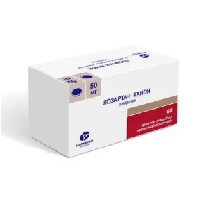 Купить Лозартан Канон 50 мг 60 шт таблетки покрытые пленочной оболочкой