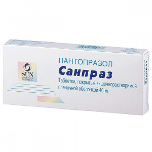 Купить: Санпраз 40 мг 30 шт таблетки кишечнорастворимые покрытые пленочной оболочкой