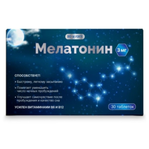 Купить: BioForte Мелатонин (Комплекс для сна) 3 мг 30 шт таблетки