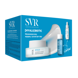 Купить: SVR Hyalu Biotic 1 уп набор подарочный (гель восстанавливающий 50 мл + ампулы ВЗ Гидра 10 мл + лосьон увлажняющий 30мл)