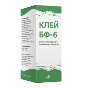 Купить: Клей Медицинский БФ-6 10 г раствор для наружного применения спиртовой туба