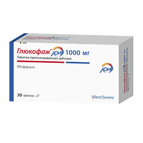 Купить: Глюкофаж Лонг 1000 мг 30 шт таблетки с пролонгированным высвобождением