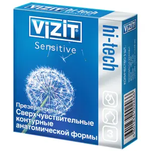 Купить Vizit Hi-tech Sensitive 3 шт презервативы сверхчувствительные