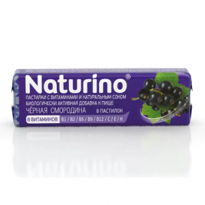 Купить: Naturino 8 шт пастилки с витаминами и натуральным соком черная смородина