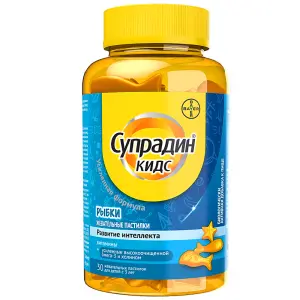 Купить Супрадин Кидс Рыбки 4 г 30 шт пастилки жевательные