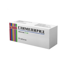 Купить: Глимепирид 2 мг 30 шт таблетки