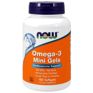 Купить: Now Omega-3 Mini Gels Омега-3 мини 180 шт гелевые капсулы