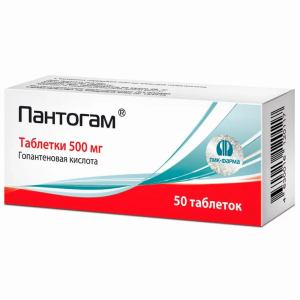 Купить: Пантогам 500 мг 50 шт таблетки