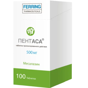 Купить: Пентаса 500 мг 100 шт таблетки с пролонгированным высвобождением