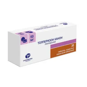 Купить Толперизон Канон 50 мг 30 шт таблетки покрытые пленочной оболочкой
