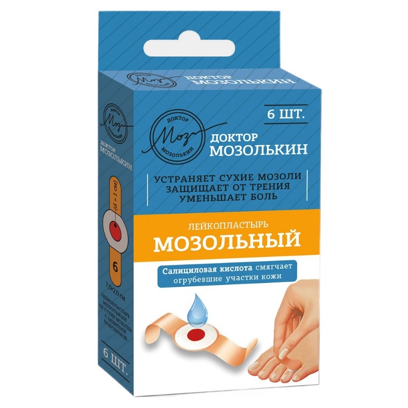 Купить Доктор Мозолькин 6 шт пластырь мозольный