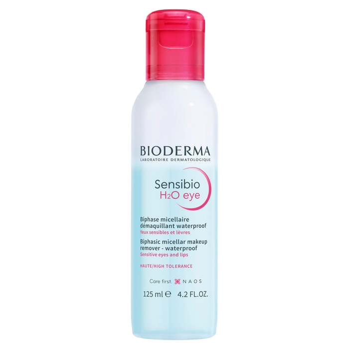 Купить Bioderma Sensibio H2О 125 мл средство двухфазное миццелярное для очищения глаз и губ