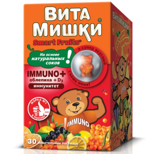 Купить: ВитаМишки Иммуно+ 2,5 г 30 шт пастилки жевательные облепиха