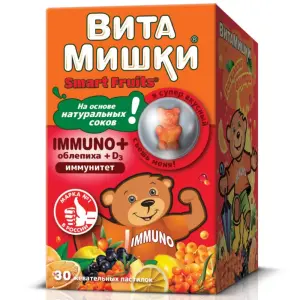 Купить ВитаМишки Иммуно+ 2,5 г 30 шт пастилки жевательные облепиха