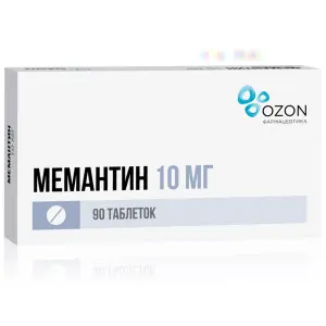 Купить Мемантин 10 мг 90 шт таблетки покрытые пленочной оболочкой