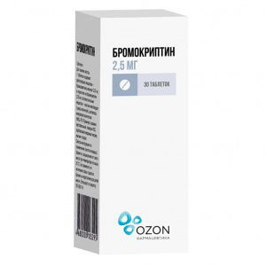 Купить: Бромокриптин таб 2,5мг №30
