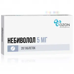 Купить Небиволол 5 мг 28 шт таблетки