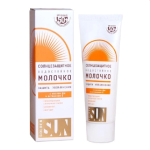 Купить: Golden Sun SPF 50+ 60 мл молочко для тела солнцезащитное водостойкое