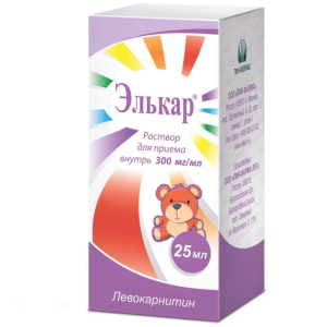 Купить: Элькар 300 мг/мл 25 мл раствор для приема внутрь