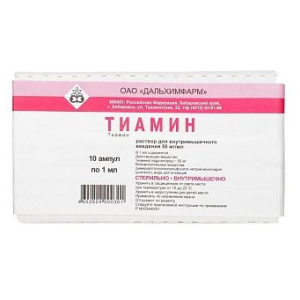 Купить: Тиамин 5% 1 мл 10 шт раствор для внутримышечного введения