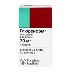 Купить: Глюренорм 30 мг 60 шт таблетки