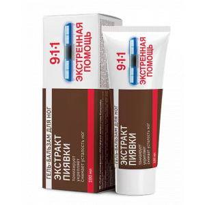 Купить: 911 Экстракт пиявки 100 мл гель-бальзам для ног