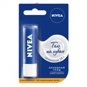 Купить: Nivea 4,8 г бальзам для губ таю на губах основной уход