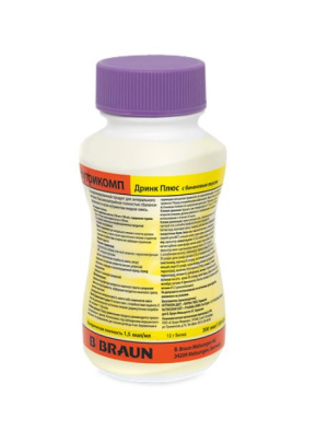 Купить: Нутрикомп Дринк Плюс 200 мл смесь жидкая для энтерального питания банановый вкус