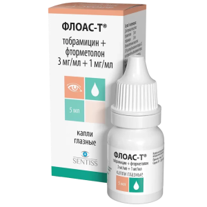Купить: Флоас-Т 3 мг/мл+1 мг/мл 5 мл капли глазные