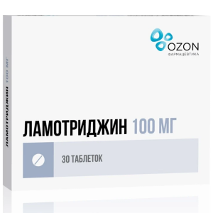 Купить: Ламотриджин 100 мг 30 шт таблетки