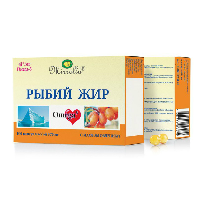 Купить Mirrolla Рыбий Жир с маслом облепихи 100 шт капсулы